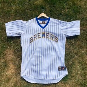 Perfect Condition Pinstripe Brewers Jersey